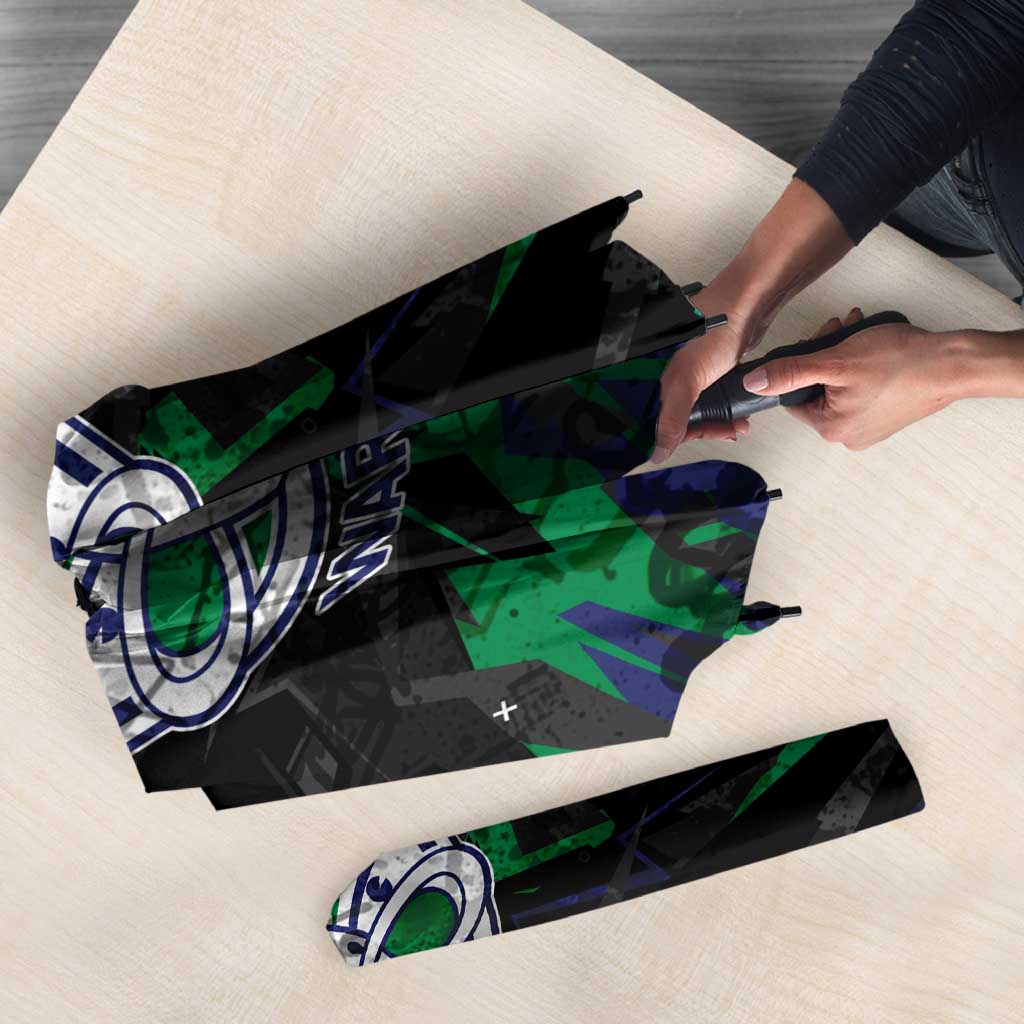 Personalized New Zealand Warriors Umbrella Graffiti Grunge Abstract Urban Street Style Design