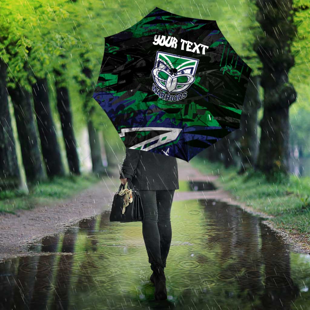 Personalized New Zealand Warriors Umbrella Graffiti Grunge Abstract Urban Street Style Design
