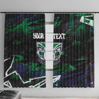 Personalized New Zealand Warriors Window Curtain Graffiti Grunge Abstract Urban Street Style Design