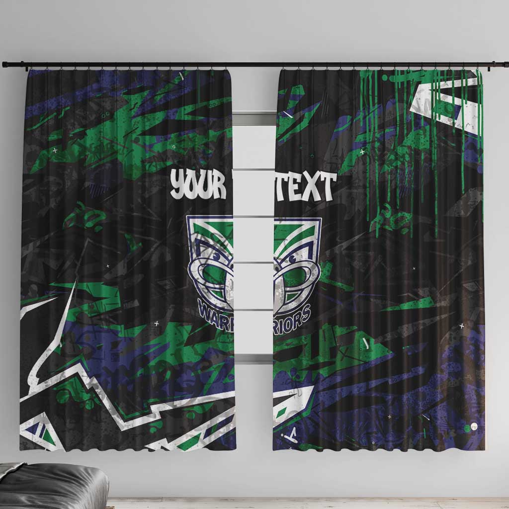 Personalized New Zealand Warriors Window Curtain Graffiti Grunge Abstract Urban Street Style Design