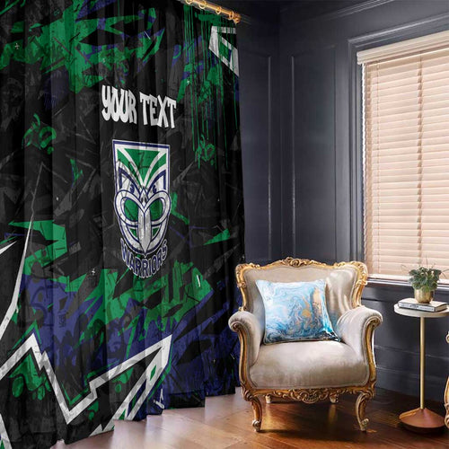 Personalized New Zealand Warriors Window Curtain Graffiti Grunge Abstract Urban Street Style Design