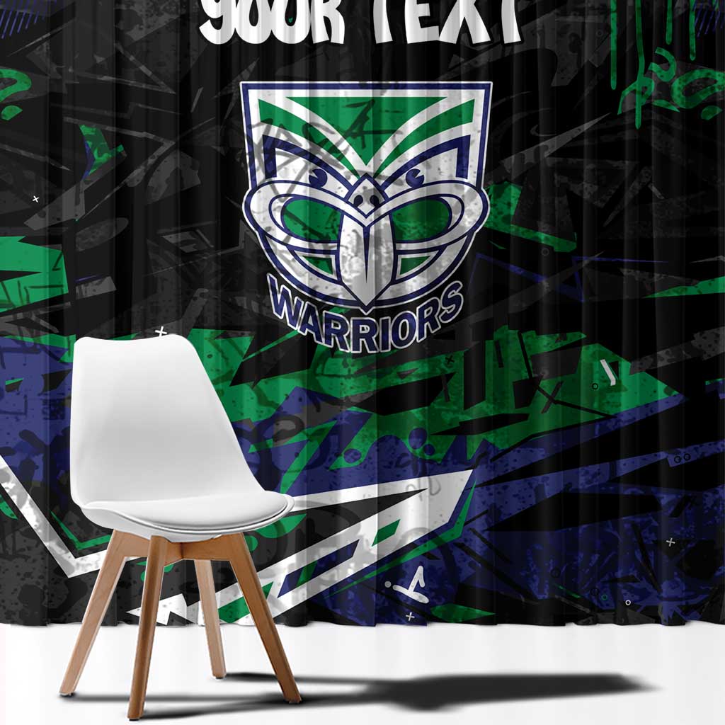 Personalized New Zealand Warriors Window Curtain Graffiti Grunge Abstract Urban Street Style Design
