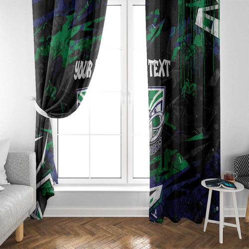Personalized New Zealand Warriors Window Curtain Graffiti Grunge Abstract Urban Street Style Design