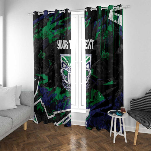 Personalized New Zealand Warriors Window Curtain Graffiti Grunge Abstract Urban Street Style Design