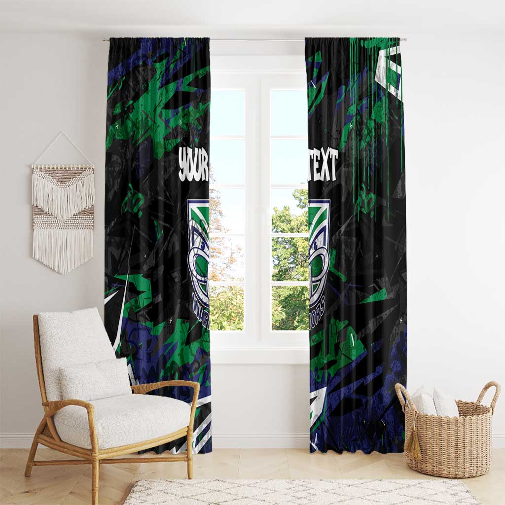 Personalized New Zealand Warriors Window Curtain Graffiti Grunge Abstract Urban Street Style Design