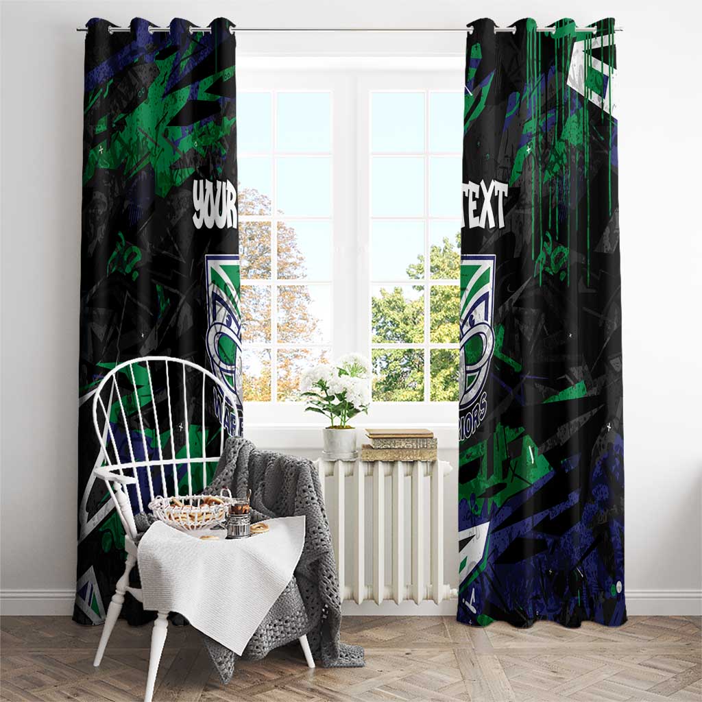 Personalized New Zealand Warriors Window Curtain Graffiti Grunge Abstract Urban Street Style Design