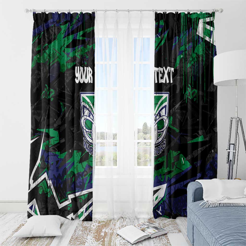 Personalized New Zealand Warriors Window Curtain Graffiti Grunge Abstract Urban Street Style Design