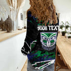 Personalized New Zealand Warriors Women Casual Shirt Graffiti Grunge Abstract Urban Street Style Design
