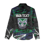 Personalized New Zealand Warriors Women Casual Shirt Graffiti Grunge Abstract Urban Street Style Design