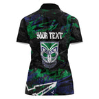 Personalized New Zealand Warriors Women Polo Shirt Graffiti Grunge Abstract Urban Street Style Design