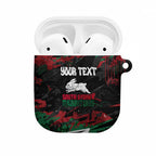 Personalized South Sydney Rabbitohs AirPods Case Graffiti Grunge Abstract Urban Street Style Design
