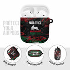 Personalized South Sydney Rabbitohs AirPods Case Graffiti Grunge Abstract Urban Street Style Design