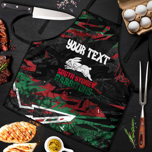 Personalized South Sydney Rabbitohs Apron Graffiti Grunge Abstract Urban Street Style Design