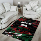 Personalized South Sydney Rabbitohs Area Rug Graffiti Grunge Abstract Urban Street Style Design