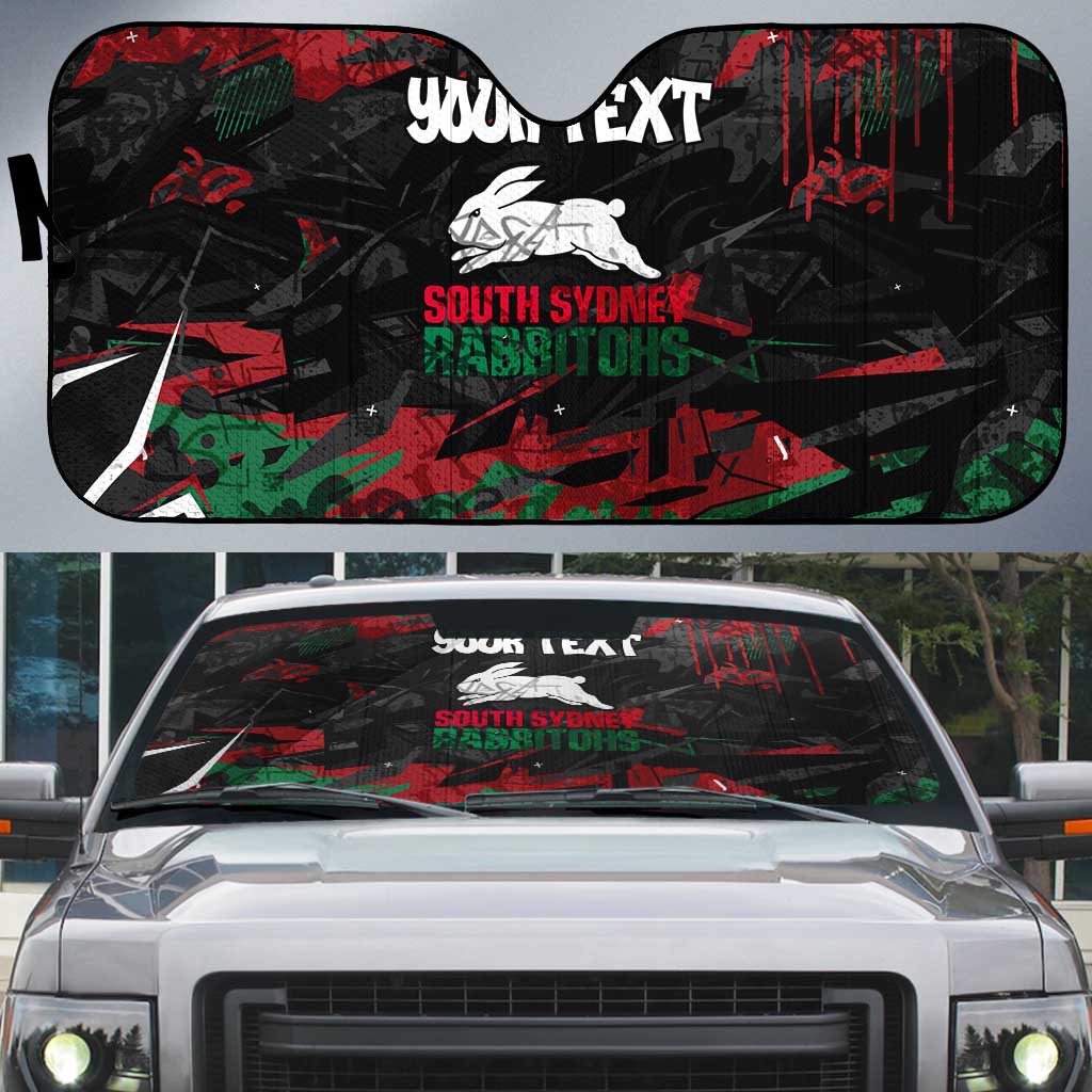 Personalized South Sydney Rabbitohs Auto Sun Shade Graffiti Grunge Abstract Urban Street Style Design