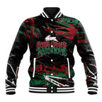 Personalized South Sydney Rabbitohs Baseball Jacket Graffiti Grunge Abstract Urban Street Style Design