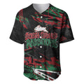 Personalized South Sydney Rabbitohs Baseball Jersey Graffiti Grunge Abstract Urban Street Style Design