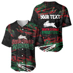 Personalized South Sydney Rabbitohs Baseball Jersey Graffiti Grunge Abstract Urban Street Style Design