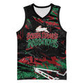 Personalized South Sydney Rabbitohs Basketball Jersey Graffiti Grunge Abstract Urban Street Style Design