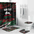 Personalized South Sydney Rabbitohs Bathroom Set Graffiti Grunge Abstract Urban Street Style Design