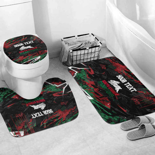 Personalized South Sydney Rabbitohs Bathroom Set Graffiti Grunge Abstract Urban Street Style Design