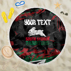 Personalized South Sydney Rabbitohs Beach Blanket Graffiti Grunge Abstract Urban Street Style Design