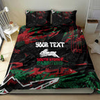 Personalized South Sydney Rabbitohs Bedding Set Graffiti Grunge Abstract Urban Street Style Design