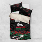 Personalized South Sydney Rabbitohs Bedding Set Graffiti Grunge Abstract Urban Street Style Design