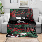 Personalized South Sydney Rabbitohs Blanket Graffiti Grunge Abstract Urban Street Style Design