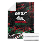 Personalized South Sydney Rabbitohs Blanket Graffiti Grunge Abstract Urban Street Style Design