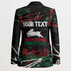 Personalized South Sydney Rabbitohs Blazer Graffiti Grunge Abstract Urban Street Style Design