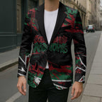 Personalized South Sydney Rabbitohs Blazer Graffiti Grunge Abstract Urban Street Style Design