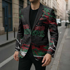 Personalized South Sydney Rabbitohs Blazer Graffiti Grunge Abstract Urban Street Style Design