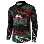 Personalized South Sydney Rabbitohs Button Sweatshirt Graffiti Grunge Abstract Urban Street Style Design