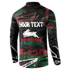 Personalized South Sydney Rabbitohs Button Sweatshirt Graffiti Grunge Abstract Urban Street Style Design