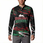 Personalized South Sydney Rabbitohs Button Sweatshirt Graffiti Grunge Abstract Urban Street Style Design