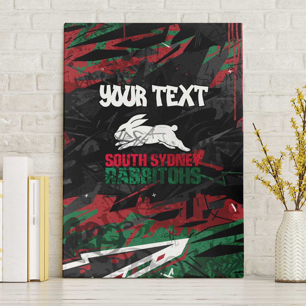 Personalized South Sydney Rabbitohs Canvas Wall Art Graffiti Grunge Abstract Urban Street Style Design