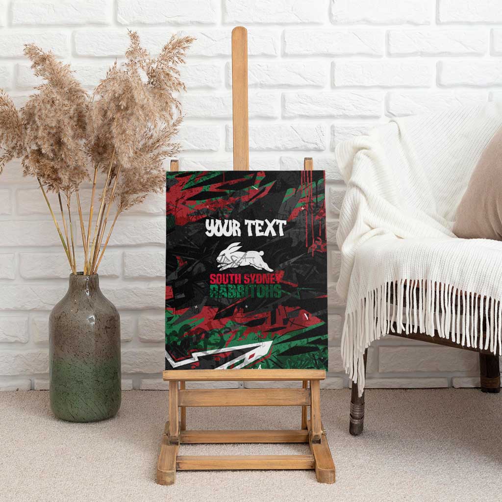 Personalized South Sydney Rabbitohs Canvas Wall Art Graffiti Grunge Abstract Urban Street Style Design
