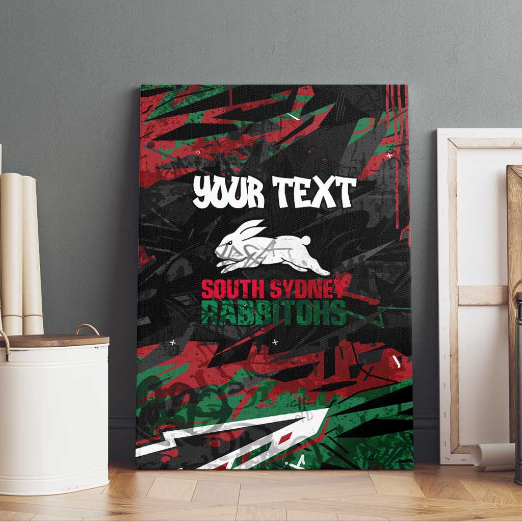 Personalized South Sydney Rabbitohs Canvas Wall Art Graffiti Grunge Abstract Urban Street Style Design