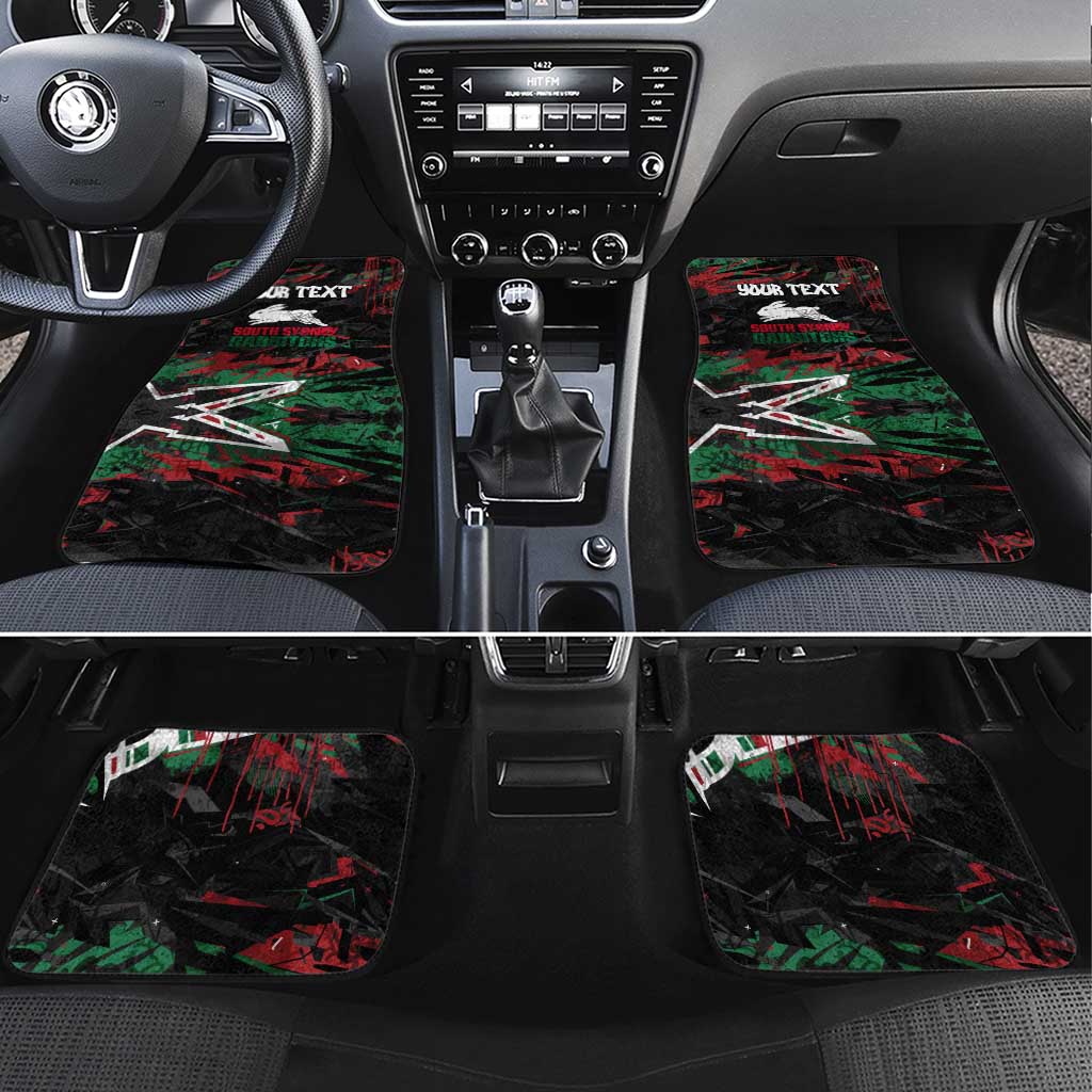 Personalized South Sydney Rabbitohs Car Mats Graffiti Grunge Abstract Urban Street Style Design