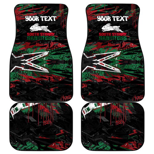 Personalized South Sydney Rabbitohs Car Mats Graffiti Grunge Abstract Urban Street Style Design