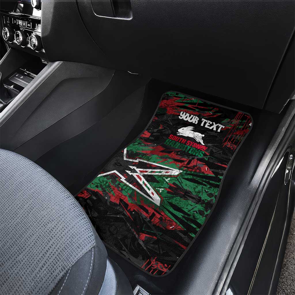 Personalized South Sydney Rabbitohs Car Mats Graffiti Grunge Abstract Urban Street Style Design