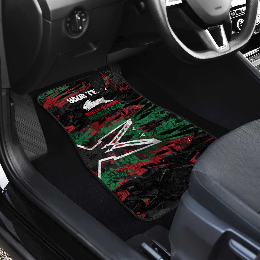 Personalized South Sydney Rabbitohs Car Mats Graffiti Grunge Abstract Urban Street Style Design
