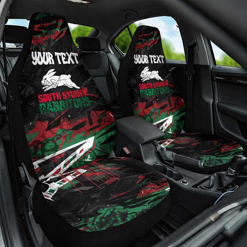 Personalized South Sydney Rabbitohs Car Seat Cover Graffiti Grunge Abstract Urban Street Style Design