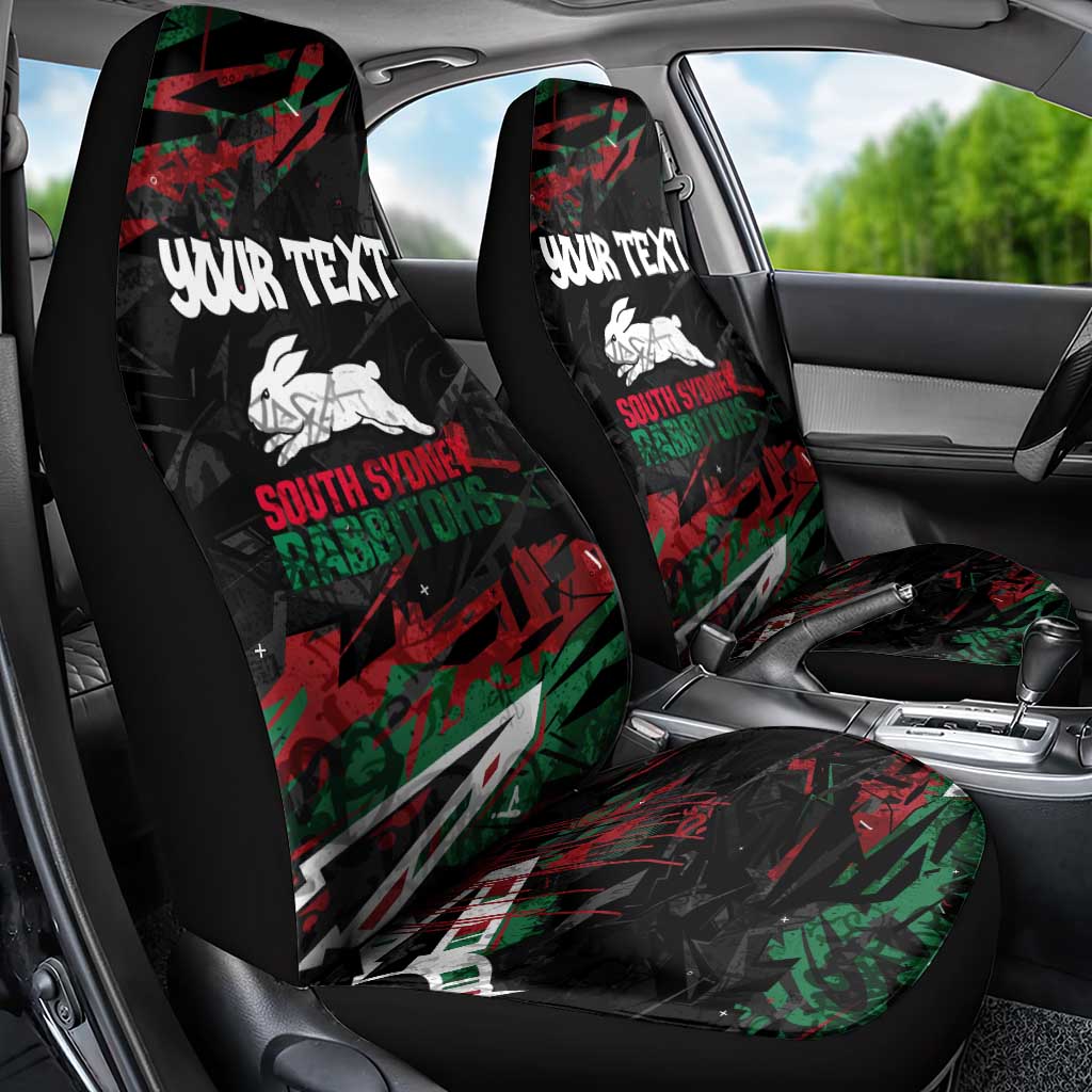Personalized South Sydney Rabbitohs Car Seat Cover Graffiti Grunge Abstract Urban Street Style Design