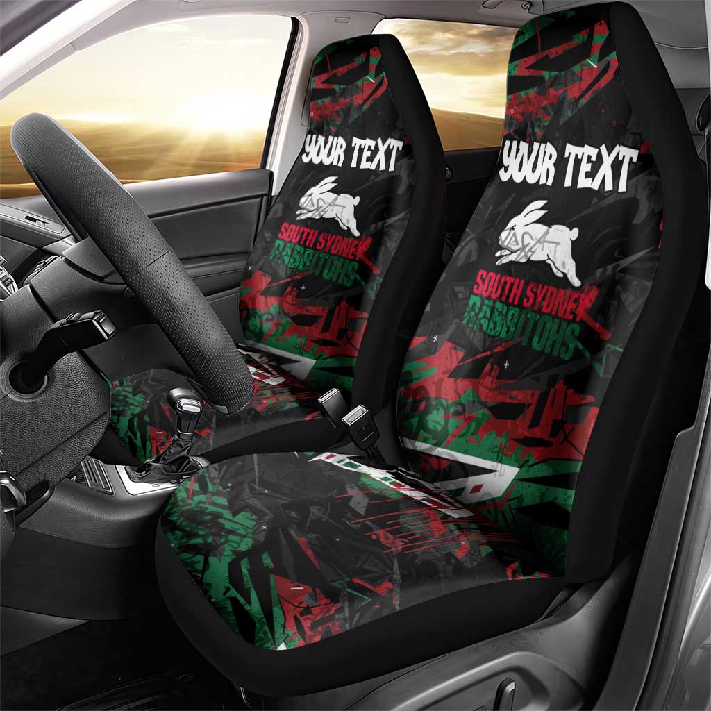 Personalized South Sydney Rabbitohs Car Seat Cover Graffiti Grunge Abstract Urban Street Style Design