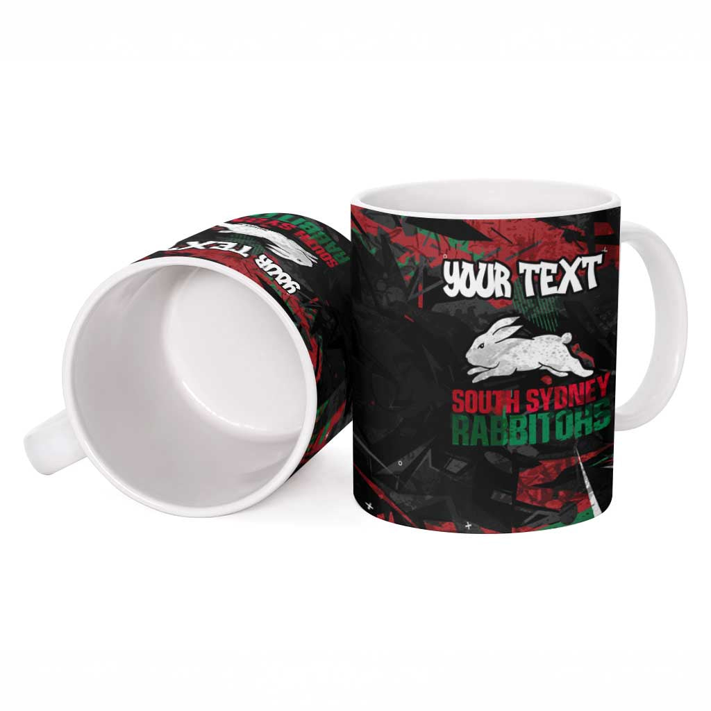 Personalized South Sydney Rabbitohs Ceramic Mug Graffiti Grunge Abstract Urban Street Style Design