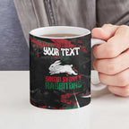 Personalized South Sydney Rabbitohs Ceramic Mug Graffiti Grunge Abstract Urban Street Style Design