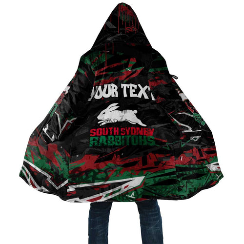 Personalized South Sydney Rabbitohs Cloak Graffiti Grunge Abstract Urban Street Style Design