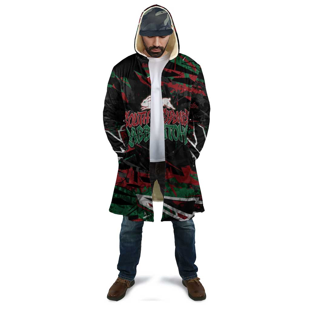 Personalized South Sydney Rabbitohs Cloak Graffiti Grunge Abstract Urban Street Style Design